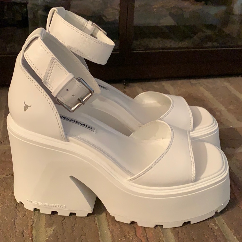 White Windsor Smith Flaws Platform Sandals